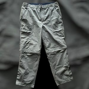 No Boundaries Men's Straight Leg Utility Cargo Pants Gray Size L